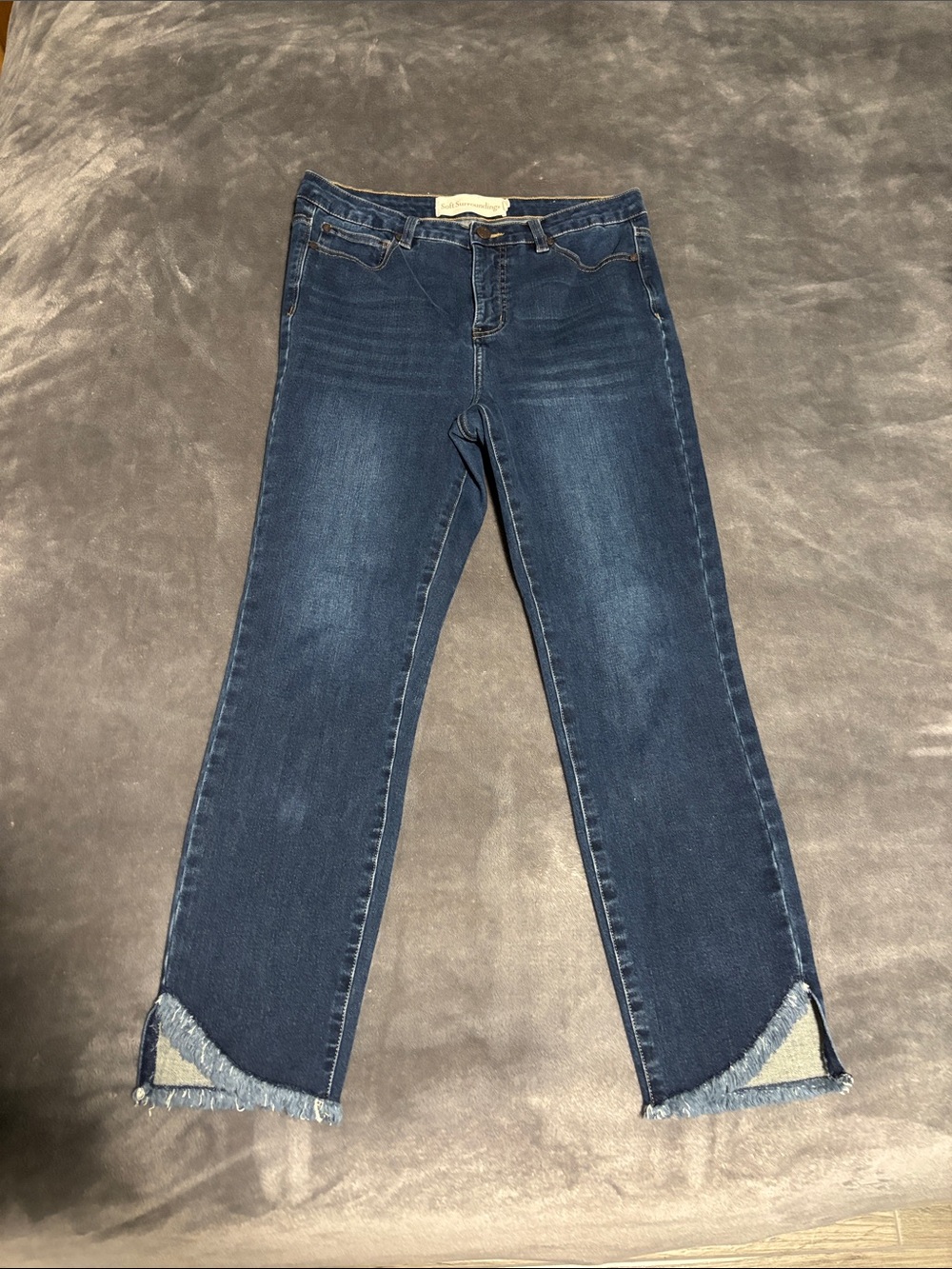 Soft Surroundings Raw Hem Cropped Jeans